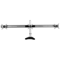 Securview 10-24 inch 3 Monitor Pole Desk Mount Bracket Silver 8kg load