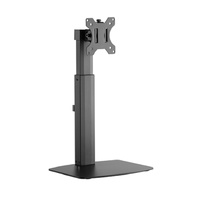 Brateck Single Free Standing Screen Pneumatic Vertical Lift Monitor Stand Fit Most 17'-32' Flat and Curved Monitors Up to 7 kg VESA 75x75/100x100