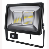 Celestra 100W LED Flood Light PIR Motion Sensor IP65 Outdoor 240V Plug Black