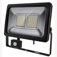 Celestra 50W LED Flood Light PIR Motion Sensor IP65 Outdoor 240V Plug Black