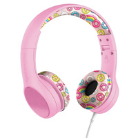 LilGadgets Connect+ Style Childrens Wired Headphones - Pink Doughnuts