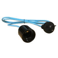 ENSA 1.5m E27 Lamp Holder Cable With Australian 3 pin Plug blue fabric cable