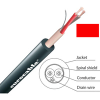 Red Audio / Mic Cable - 1M Extra Flex Per Metre (100M)