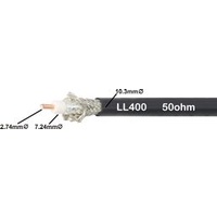 50 Ohm LL400 Coax 10mm Low-Loss Broadband Communications Cable