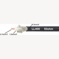 50 Ohm LL400 Coax 10mm Low-Loss Broadband Communications Cable