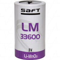 Saft LM33600 D Size 3V Lithium Cylindrical Battery Cell w/Intrinsically Safe 