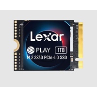 Lexar LNMPLAY001T-RNNNG Internal SSD Play 1TB M.2 2230 PCIe Gen 4x4 NVMe SSD up to 5200MB/s read, 4700MB/s write - 5 year limited warranty