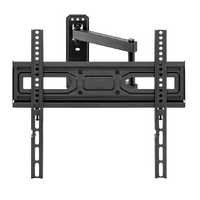 Brateck LPA78-443 Super Economy Full-Motion TV Wall Mount, Fit Screen Size: 32'-55' Up to 35 KG, Fine Texture Black,358x440x420mm (LS)
