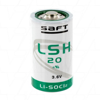 Saft LSH20 High Rate D size Lithium Battery Cylindrical Cell - Spiral Wound Type