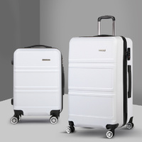 Wanderlite 20" 28" Luggage with TSA Lock Spinner Travel Suitcase Carry On Hard Shell Luggage Case White