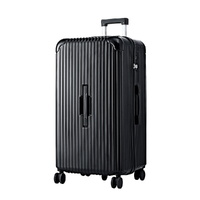 Wanderlite 32" Trunk Luggage Suitcase Travel 5 Wheels Type-C Port TSA Black