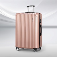 Wanderlite 28-inch Luggage Set with TSA Lock�ABS Hard Shell Travel Suitcase Organiser Luggage Case Rose Gold