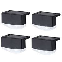 Arlec LVS668BK Solar LED Fence Light - 4 Pack