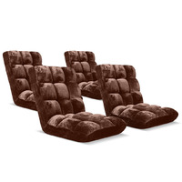 SOGA 4X Floor Recliner Folding Lounge Sofa Futon Couch Folding Chair Cushion Coffee