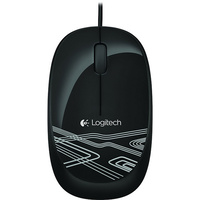 Logitech Basic Optical USB Mouse 1000 DPI Black Full Size Ambidextrous Design
