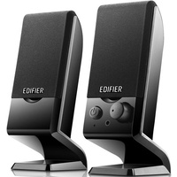 Edifier USB Powered Compact Multimedia Speaker 3.5mm AUX Flat Panel Design Black