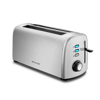 Maxim 1250W-1500W 4 Slice Pop-up System Automatic Stainless Steel Toaster