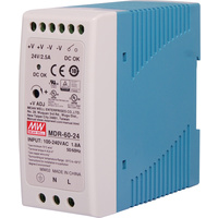 Meanwell MDR-60-24 60W 24VDC 2.5A DIN Rail Switchmode Power Supply