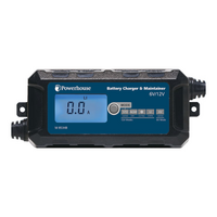 Powerhouse 6V-12V IP65 Rated Trickle Charge Function Automotive Battery Charger