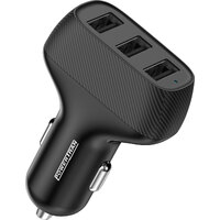 Powertran 7.2A 5V DC Triple USB A Ports Car Multiple Devices Charger 
