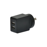 Powertran Dual USB Type A Output 5V 3.4A Wall Charger Low Profile Design