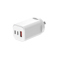 Powertran M8868B 3 Port 65W USB Type C Power QC3.0 PD GaN Wall Charger White