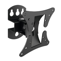 Brateck Black Steel LCD Wall Mount Bracket Vesa Up to 27 Inch with 30Kg Capacity