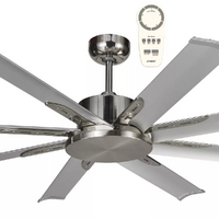 Martec Albatross Mini 1650mm 65inch 8 Blade DC Ceiling Fan Remote Brushed Nickel