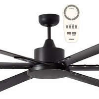 Martec 72inch 35W DC Ceiling Fan with Five Speed Remote 1800mm Matt Black