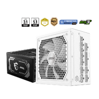 1000W Msi Mag A1000Gl Pcie5 White Power Supply