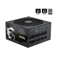 1200W Msi Mag A1200Pls Pcie5 Power Supply