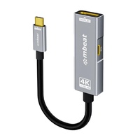 mbeatÂTough Link USB-C to DP Adapter with 100W PD - Space Grey 