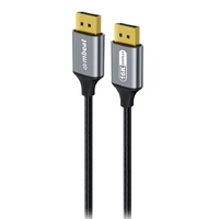mbeat Tough Link 1.8m 16K DP to DP Cable - Space Grey 40Gbps 180cm × 2.2cm × 1.10cm