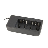 Universal Ni Cd Ni MH 4 Slot 9V AA AAA C & D Size Battery Charger With Cut off