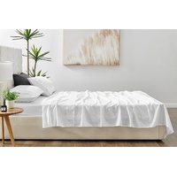 Matt Blatt Bamboo Cotton Sheet Set White Bed Size Single