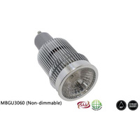 MARTEC Boss 9W LED Globe GU10 3000k 60 Degree COB Facetted Reflector