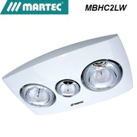 MARTEC Contour 2 Heat 3in1 Bathroom Heater Exhaust Fan & 8W LED Light White