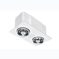 MARTEC Forme 2 Heat 3 in1 Bathroom Heater Exhaust Fan10w Tricolour LED Downlight