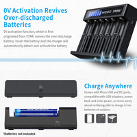 XTAR MC6C All-Compatible 6-slot LCD Smart Li-ion Battery Charger