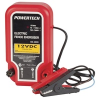 Powertech Electric Fence Energiser 10km 12V Barrier Farm Animals With Wire Power