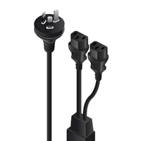 Misc 2m Aus 3 Mains Plug to 2 X IEC