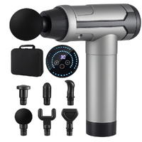 Everfit Massage Gun 30 Speed 6 Heads Vibration Muscle Massager Chargeable Black