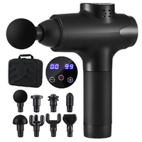 Everfit Massage Gun 30 Speed 8 Heads Vibration Muscle Massager Chargeable Black