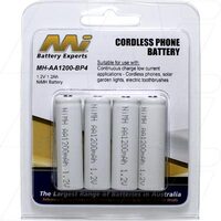 MI MH-AA1200-BP4 NiMH Cylindrical AA Battery 1.2V for Solar charged garden light