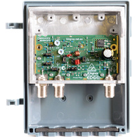 Kingray MHW43FS 43dB UHF-VHF 4G LTE Fully Shielded F Type Masthead Amplifier