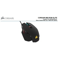 Corsair M65 RGB ELITE Tunable FPS Gaming Mouse Optical Black iCUE Software 