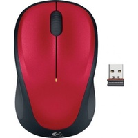 Logitech M235 Red Wireless Mouse Contoured Design 1 Year Battery Comfort Grip