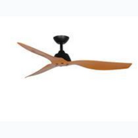 MARTEC Malibu 1320mm 3 ABS Blade DC Remote Control Ceiling Fan Matt Black Bamboo