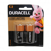 C' Alkaline Duracell Battery Copper Top PK2