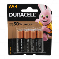 AA  Alkaline Duracell Battery Copper Top PK4